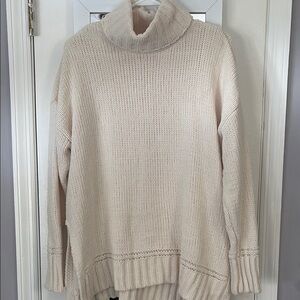 Aerie Cream Turtleneck Sweater